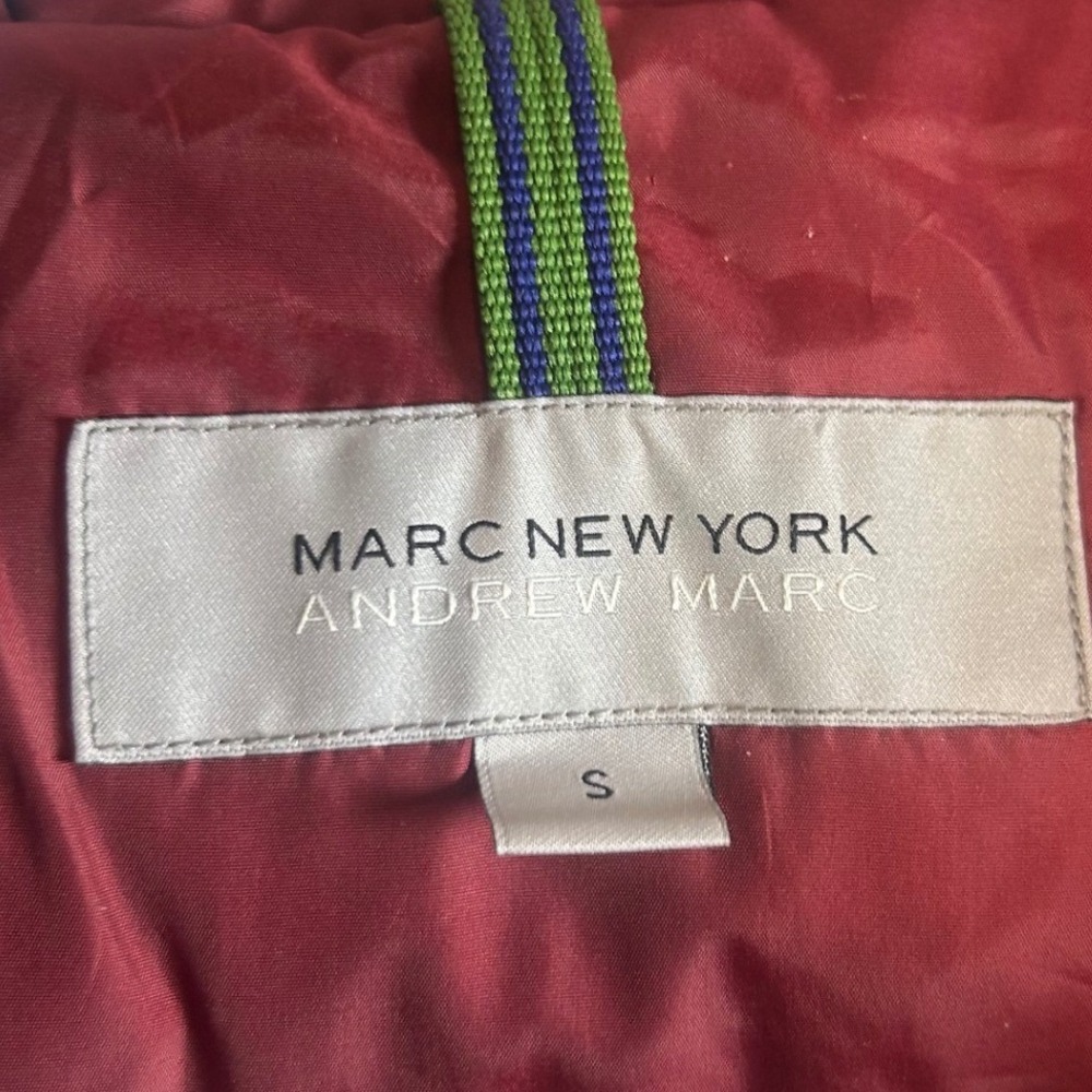 Marc New York Andrew Marc Women Red Puffer Coat Winter Jacket Size S - Picture 3 of 8